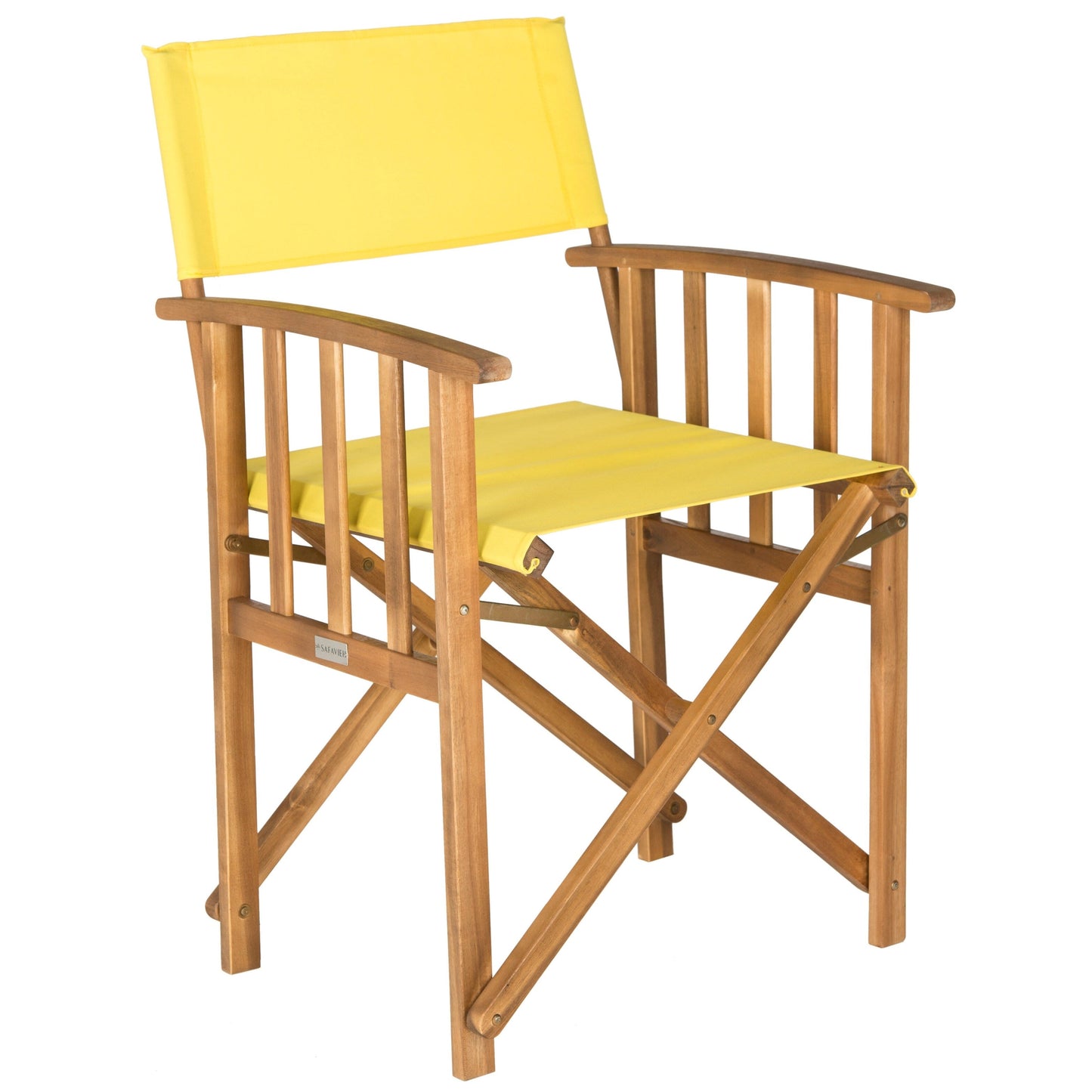 Chaises de réalisateur d'extérieur Vaira en bois d'acacia SAFAVIEH (lot de 2) - 22 L x 34 P x 21 H