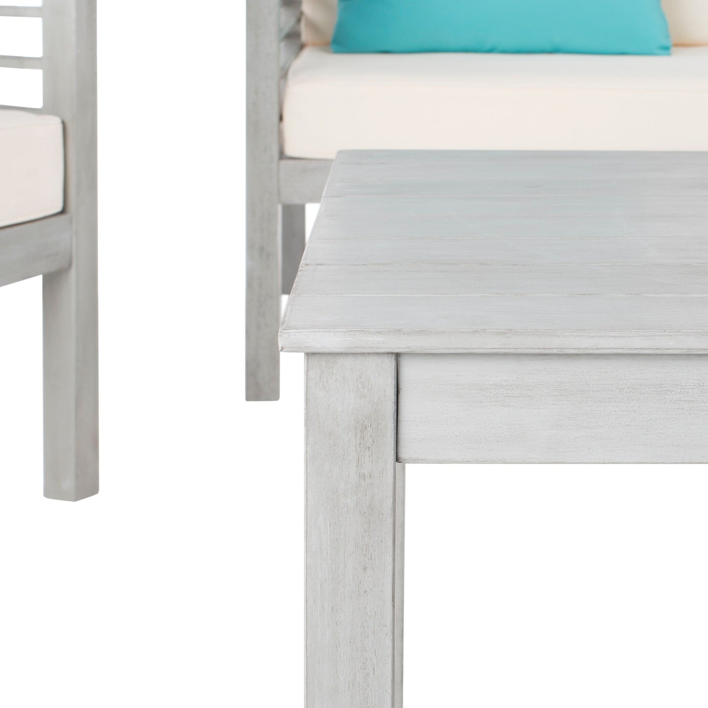 Ensemble de jardin d'extérieur SAFAVIEH Yoselin 4 pièces avec coussin décoratif – 51 L x 26 P x 26 H