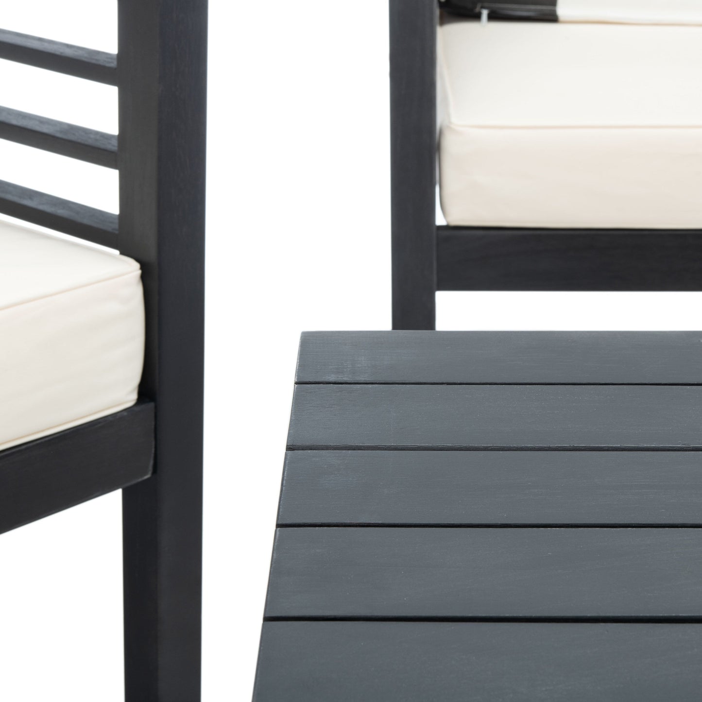 Ensemble de jardin d'extérieur SAFAVIEH Yoselin 4 pièces avec coussin décoratif – 51 L x 26 P x 26 H