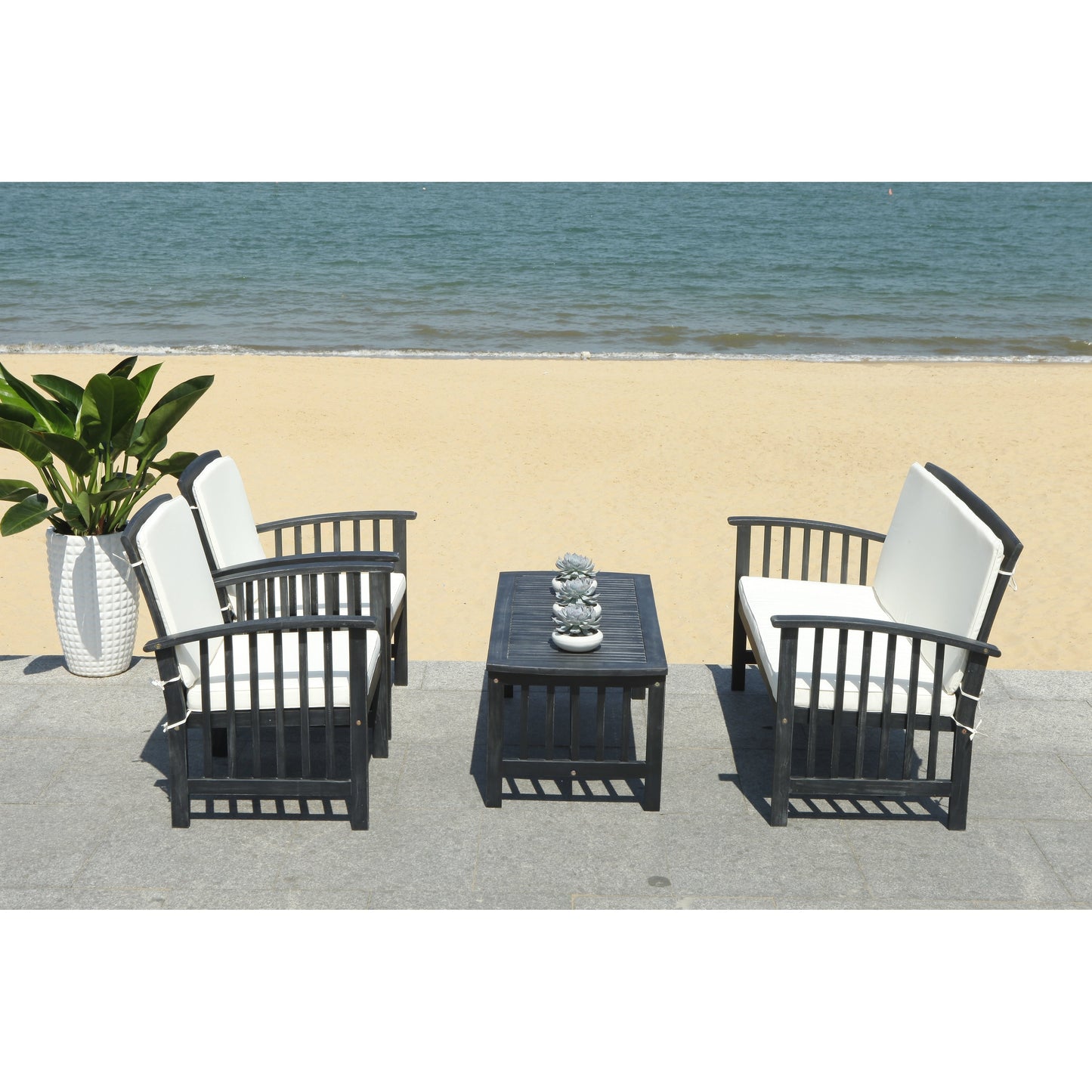 Ensemble de jardin Yuliana 4 pièces SAFAVIEH - 47 L x 33 P x 26 H
