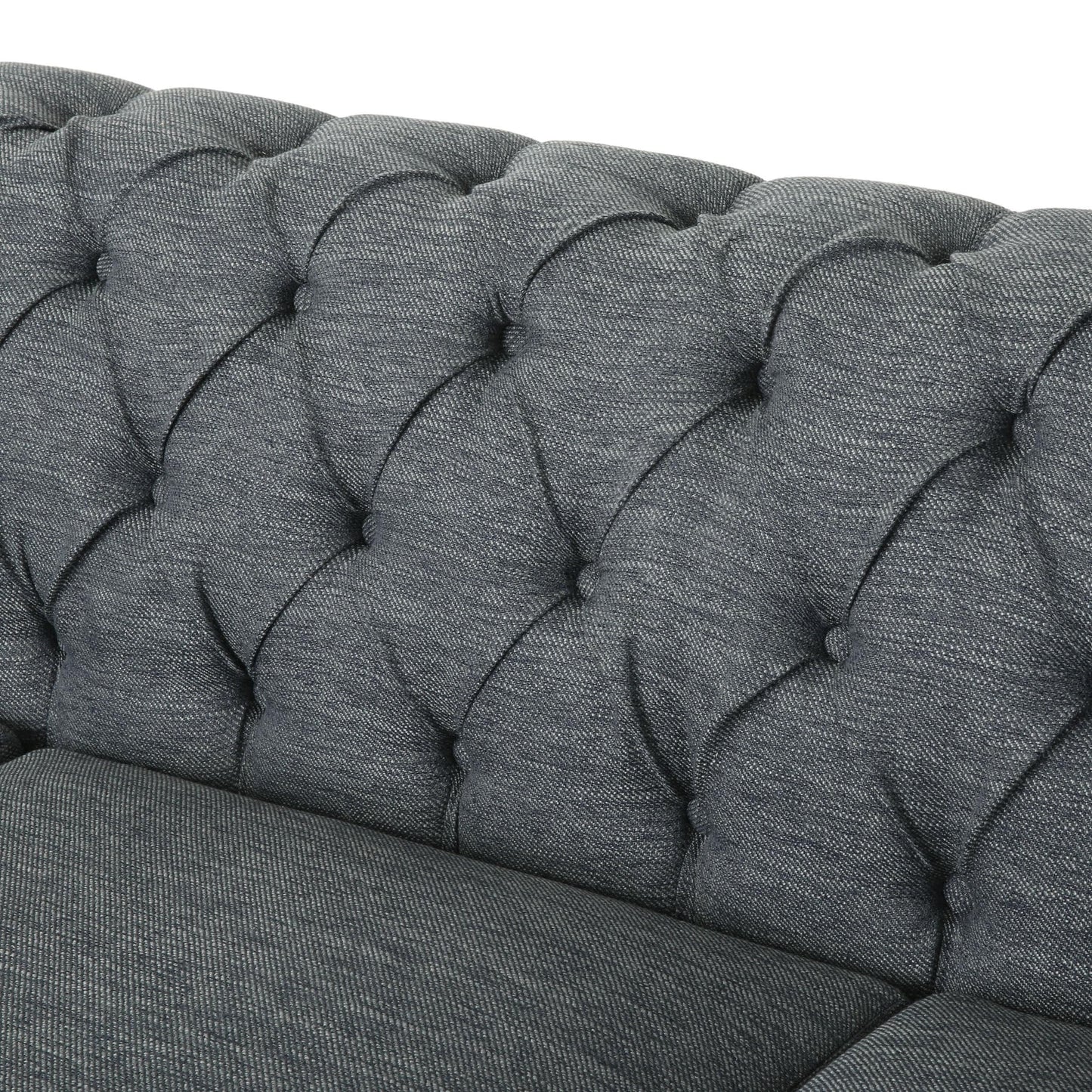 Canapé Chesterfield Saragus avec garniture cloutée par Christopher Knight Home - 85,50 L x 33,25 l x 28,50 H