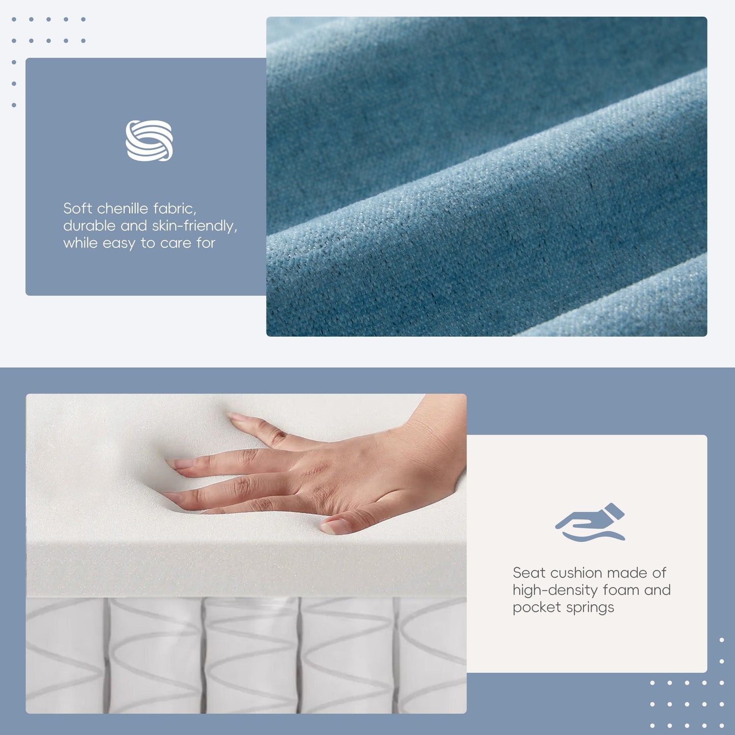 Canapé sectionnel en L avec accoudoirs multifonctionnels, chargeur double port, porte-gobelet, poches de rangement latérales, coussin moelleux
