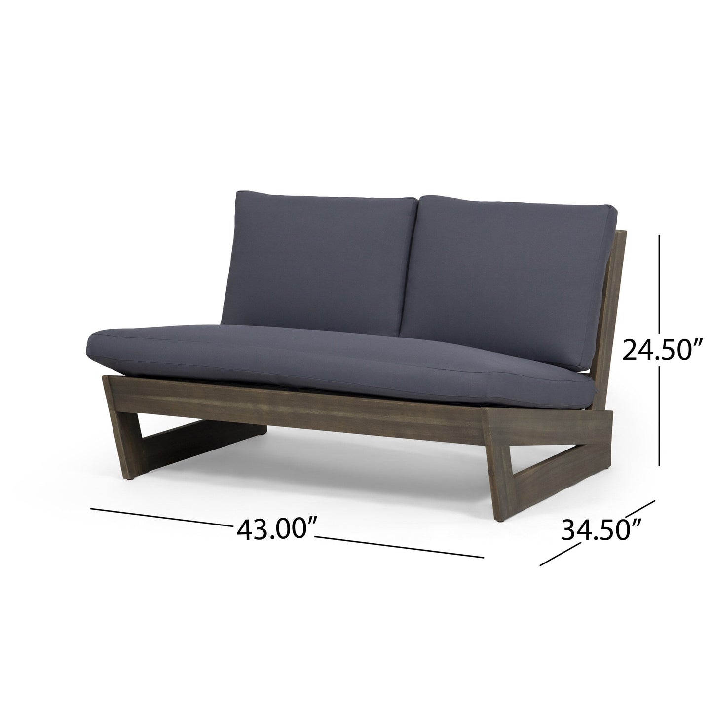 Salon de jardin Sherwood 4 places en bois par Christopher Knight Home