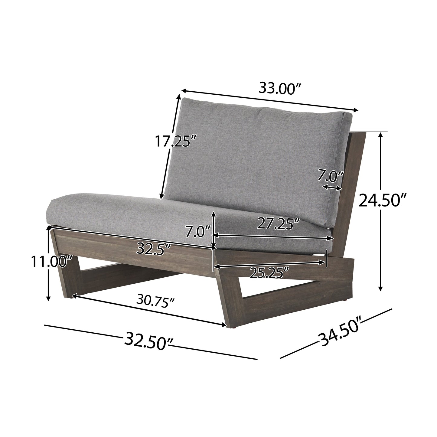 Salon de jardin Sherwood 4 places en bois par Christopher Knight Home