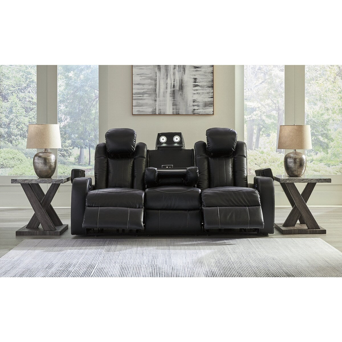 Canapé inclinable électrique Caveman Den Midnight Signature Design by Ashley - 86 L x 42 P x 42 H