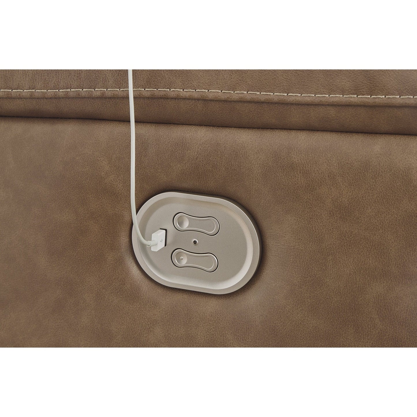 Canapé inclinable électrique Signature Design by Ashley Trasimeno Caramel - 92 L x 40 P x 42 H