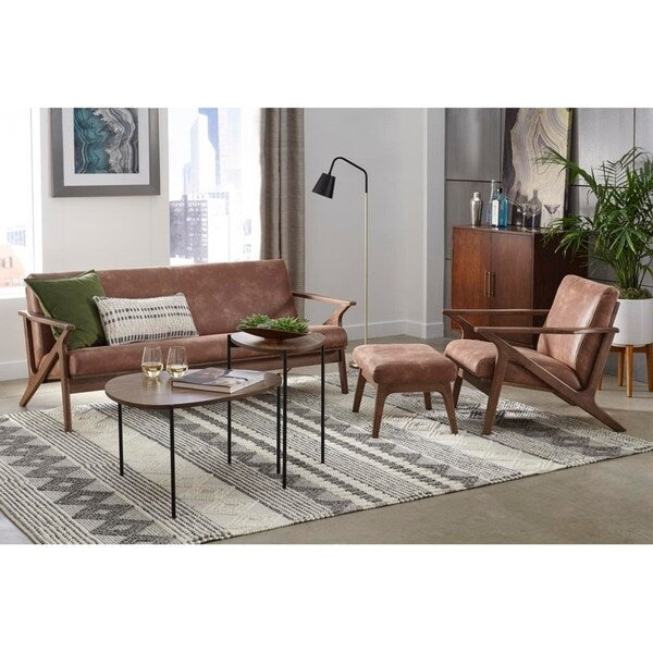 Canapé en bois massif Bianca de style Mid-Century de Simple Living