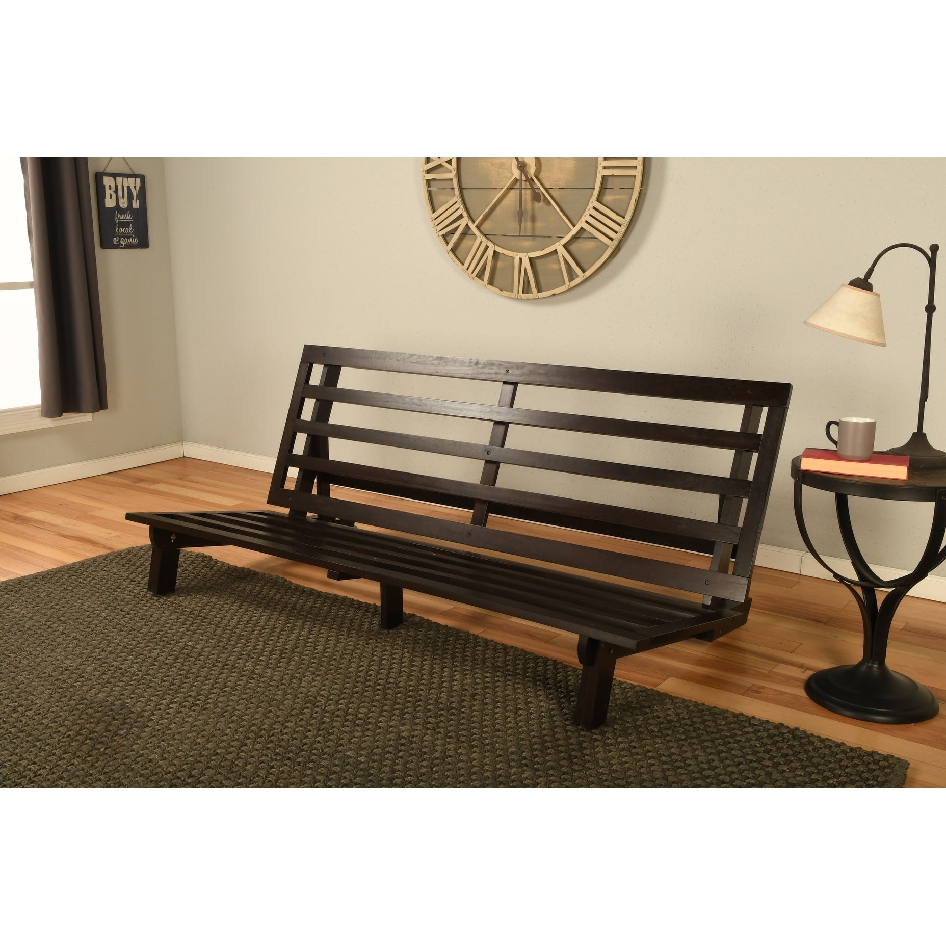 Cadre de futon Somette Carson en finition Java (matelas non inclus)