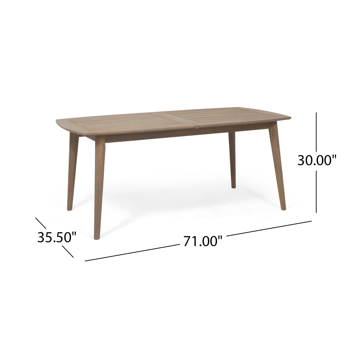 Ensemble de salle à manger extensible d'extérieur en bois d'acacia Stamford 9 pièces par Christopher Knight Home