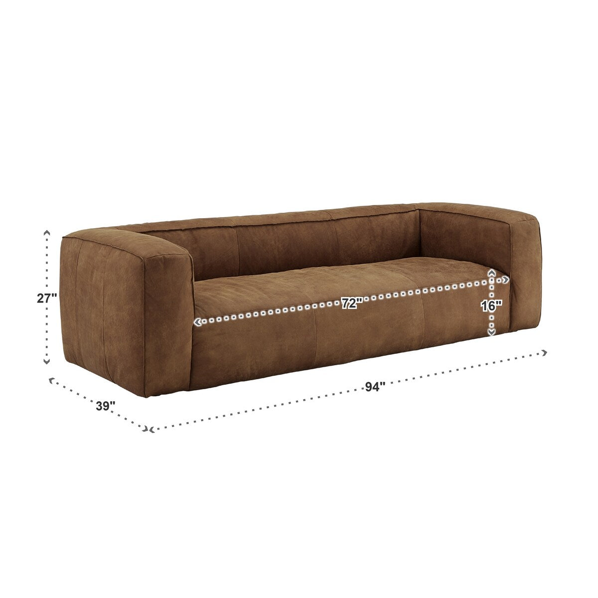 Canapé Divya Outback en cuir beige par iNSPIRE Q Modern