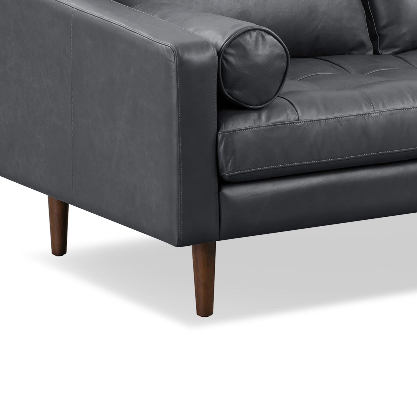 Canapé d'appartement Poly & Bark Napa 72 - Cuir italien véritable pleine fleur