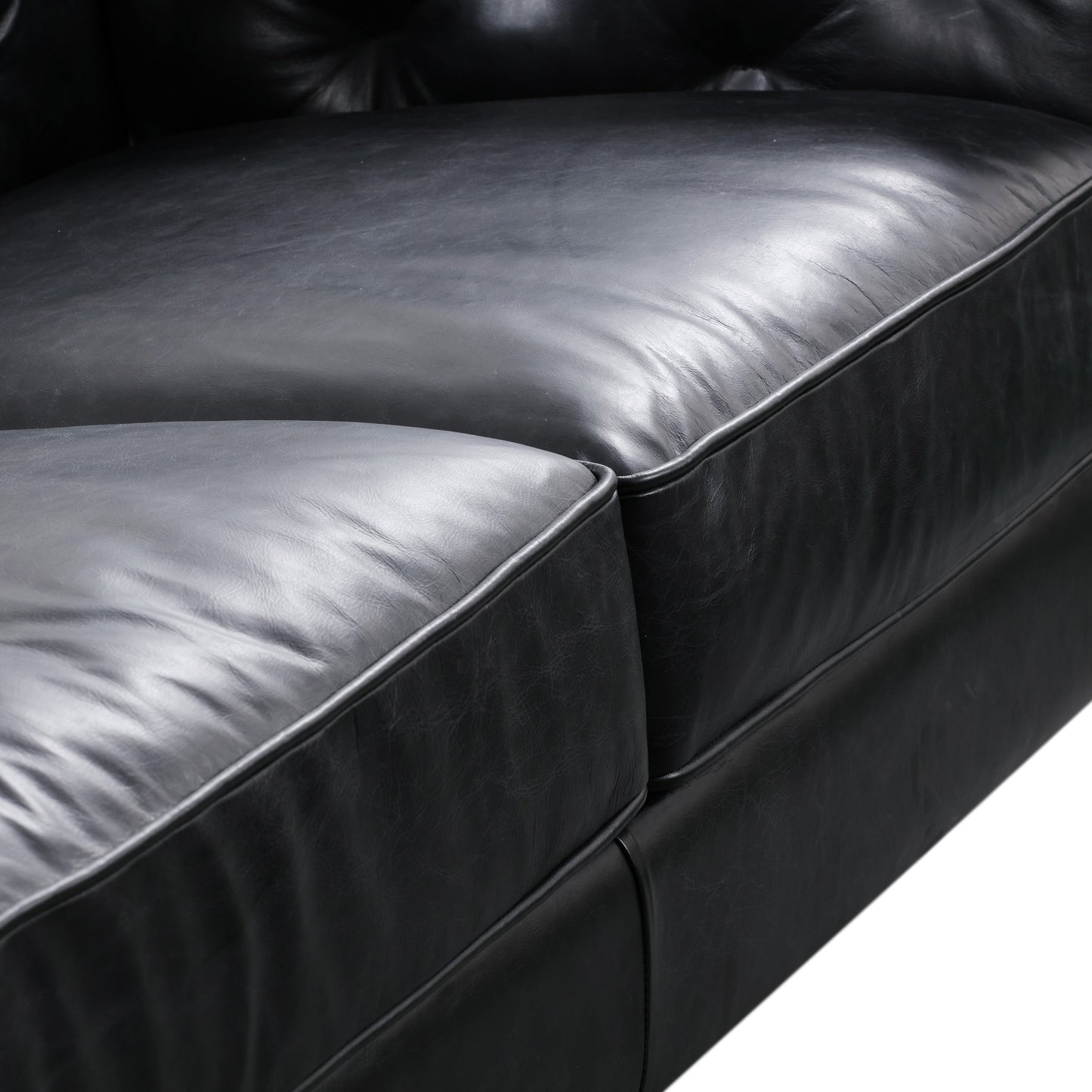 Canapé Poly & Bark Essex 89 - Cuir italien véritable pleine fleur
