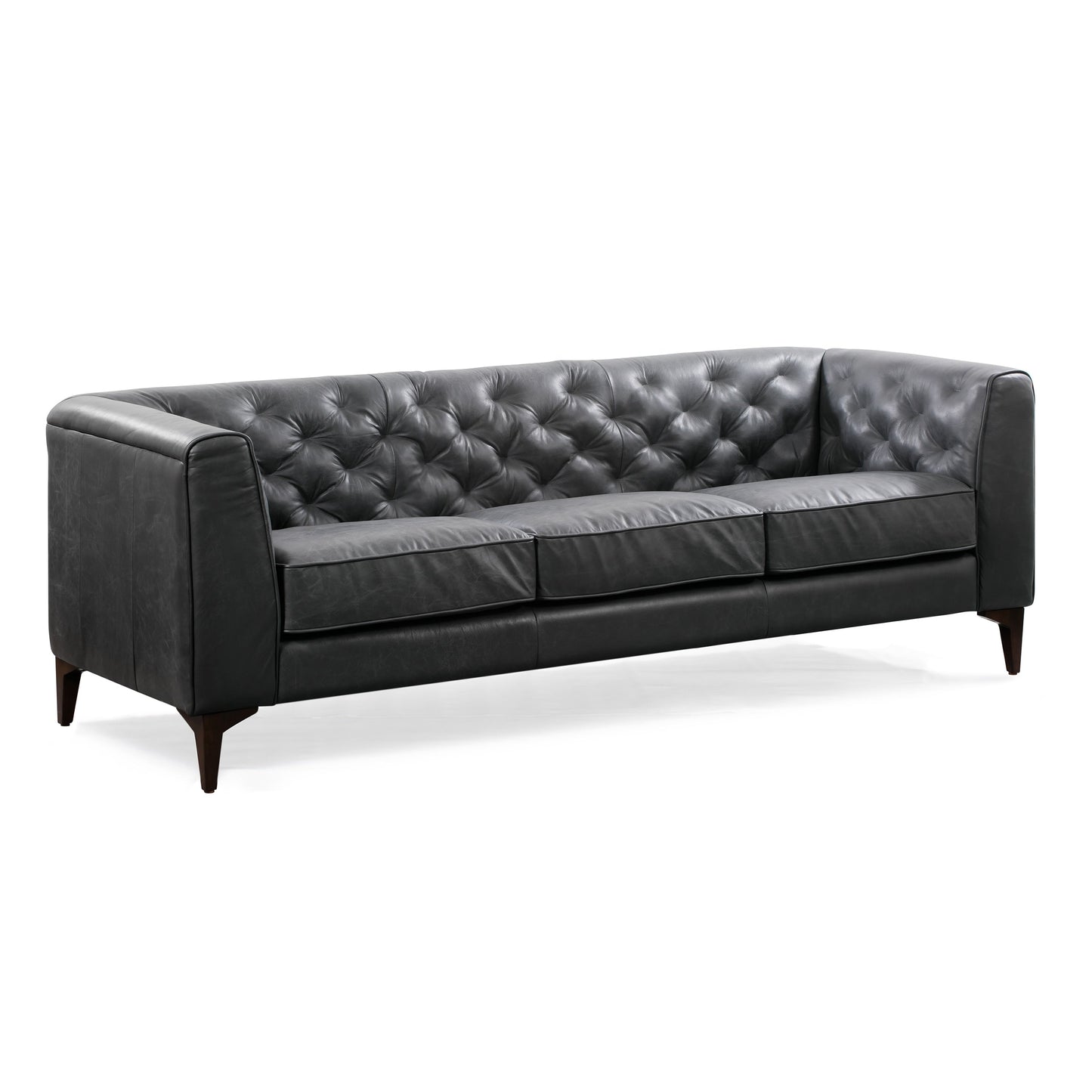 Canapé Poly & Bark Essex 89 - Cuir italien véritable pleine fleur