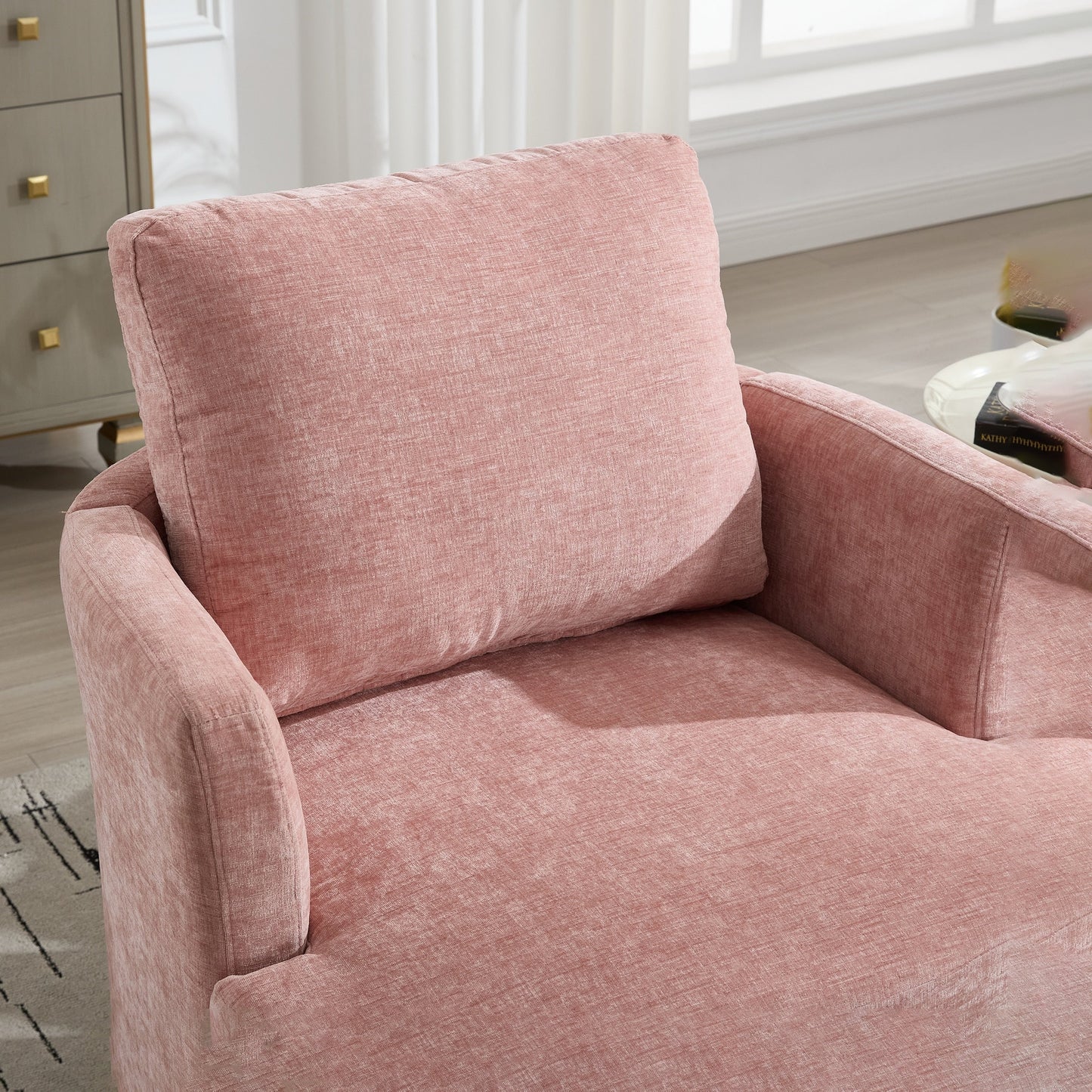 Chaise de bureau pivotante moderne avec hauteur réglable et rotation à 360 degrés pour le confort du bureau à domicile