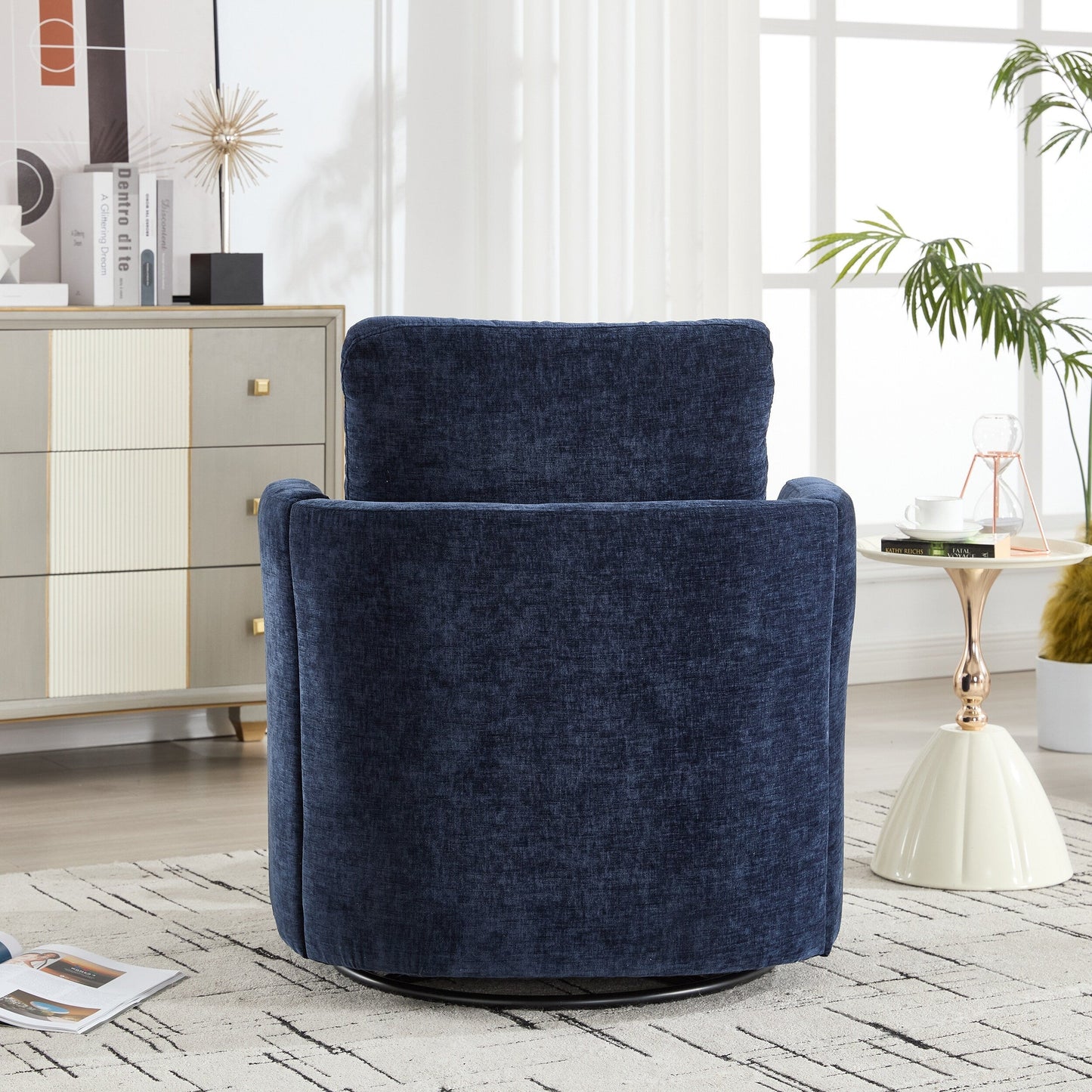 Chaise de bureau pivotante moderne avec hauteur réglable et rotation à 360 degrés pour le confort du bureau à domicile