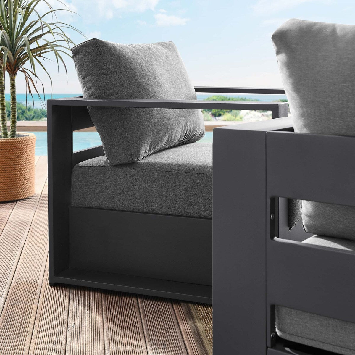 Ensemble de 2 fauteuils d'extérieur en aluminium thermolaqué Tahoe