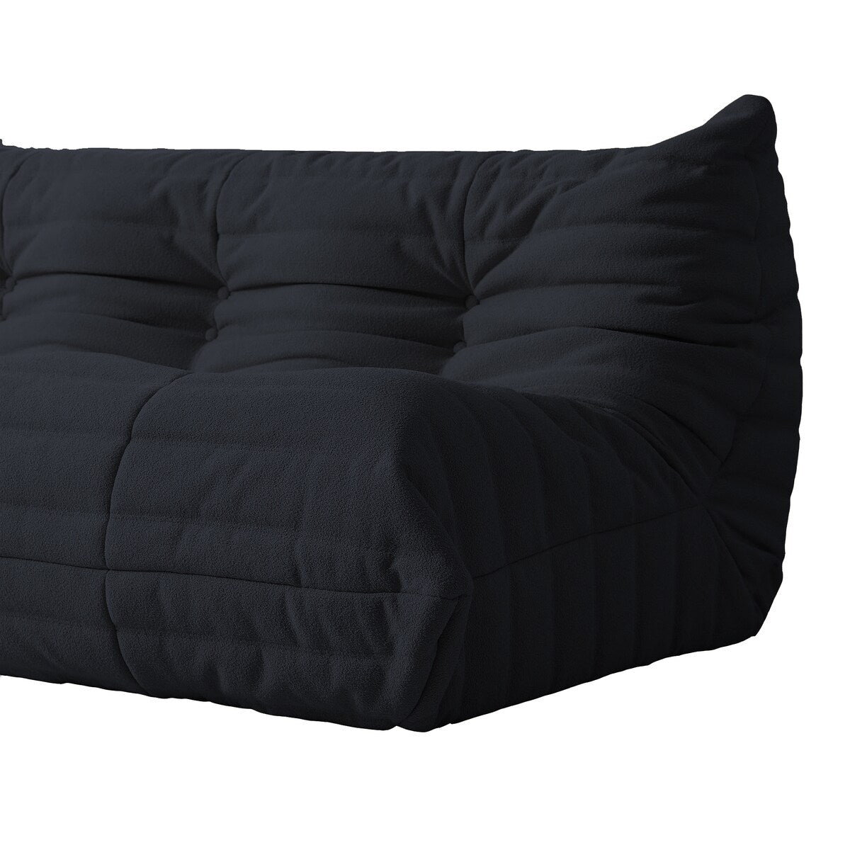 Ensembles de canapés poufs en velours Teddy