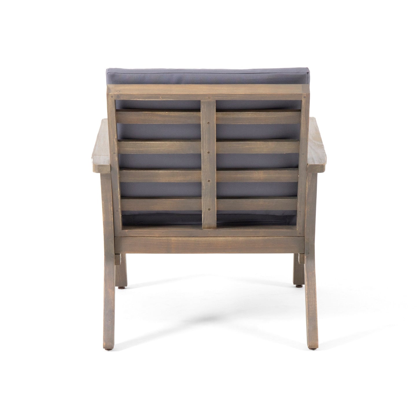 Fauteuils club d'extérieur en bois d'acacia Temecula avec coussins (lot de 2) par Christopher Knight Home