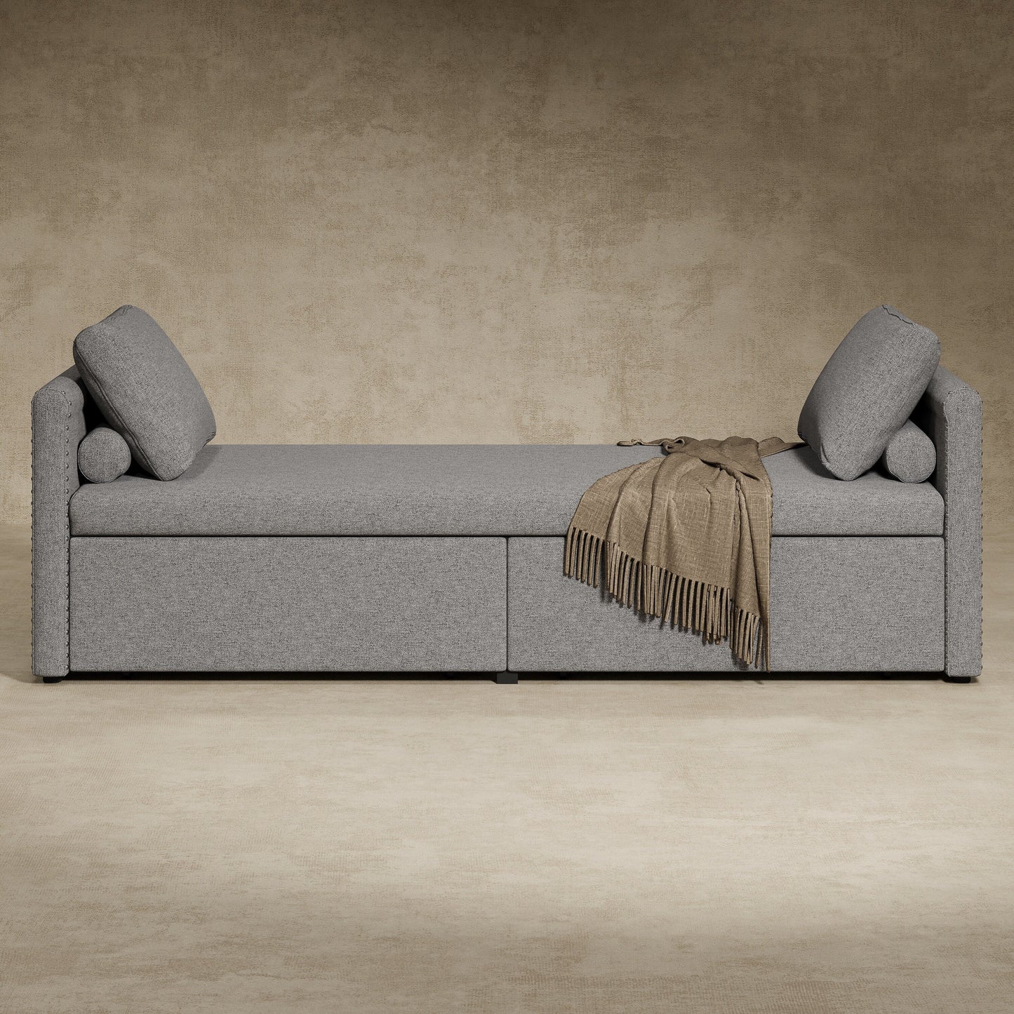 Chaise longue rembourrée avec 2 tiroirs par Harper&Bright Designs