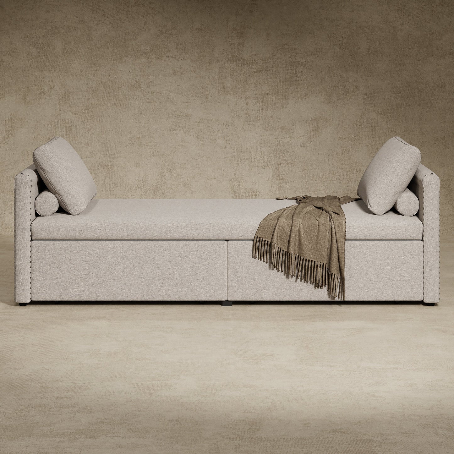 Chaise longue rembourrée avec 2 tiroirs par Harper&Bright Designs