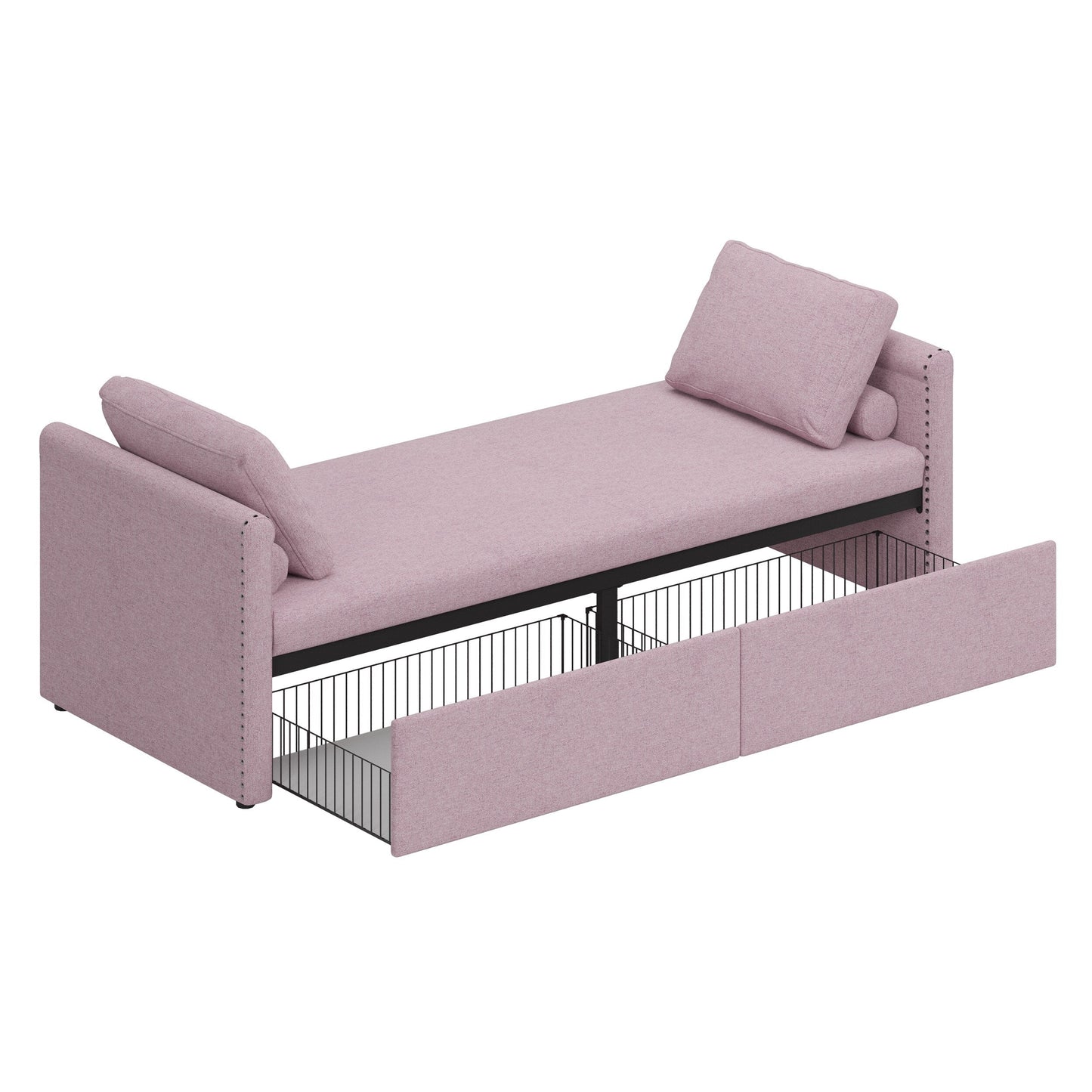 Chaise longue rembourrée avec 2 tiroirs par Harper&Bright Designs