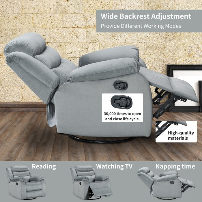 Fauteuil inclinable pivotant à bascule Siège de cinéma maison Chaises de salon