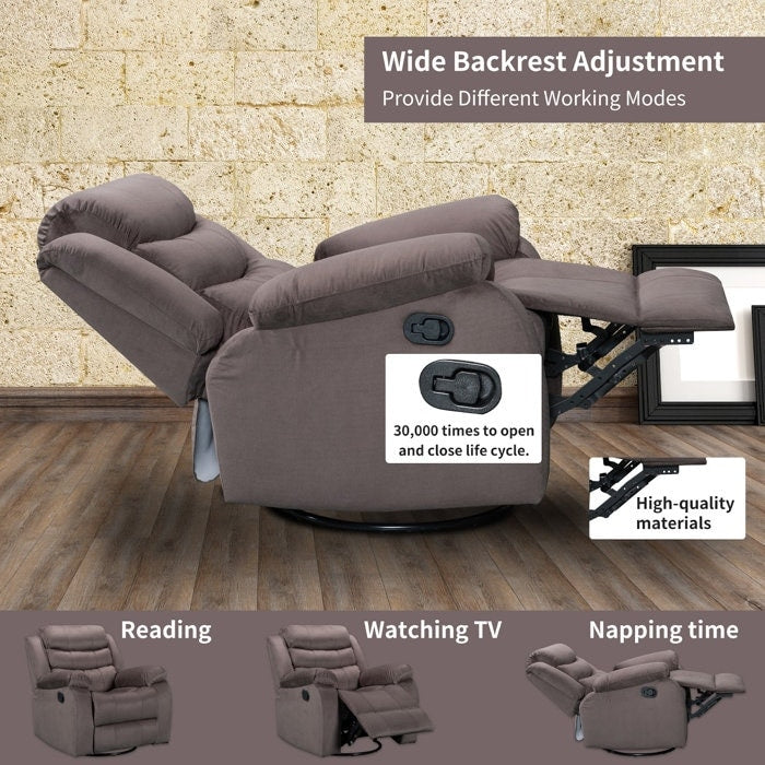 Fauteuil inclinable pivotant à bascule Siège de cinéma maison Chaises de salon