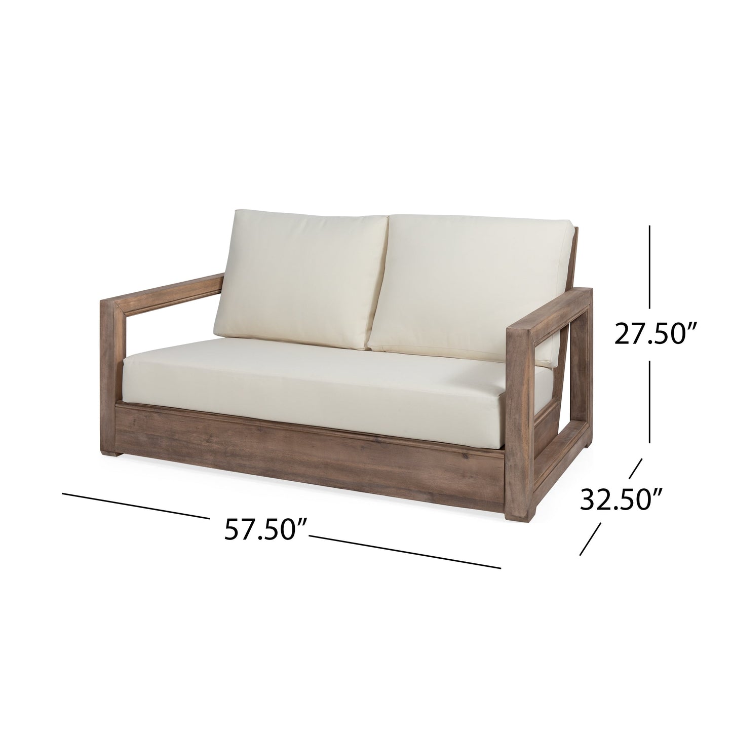 Ensemble de salon de jardin Westchester 4 pièces en acacia par Christopher Knight Home