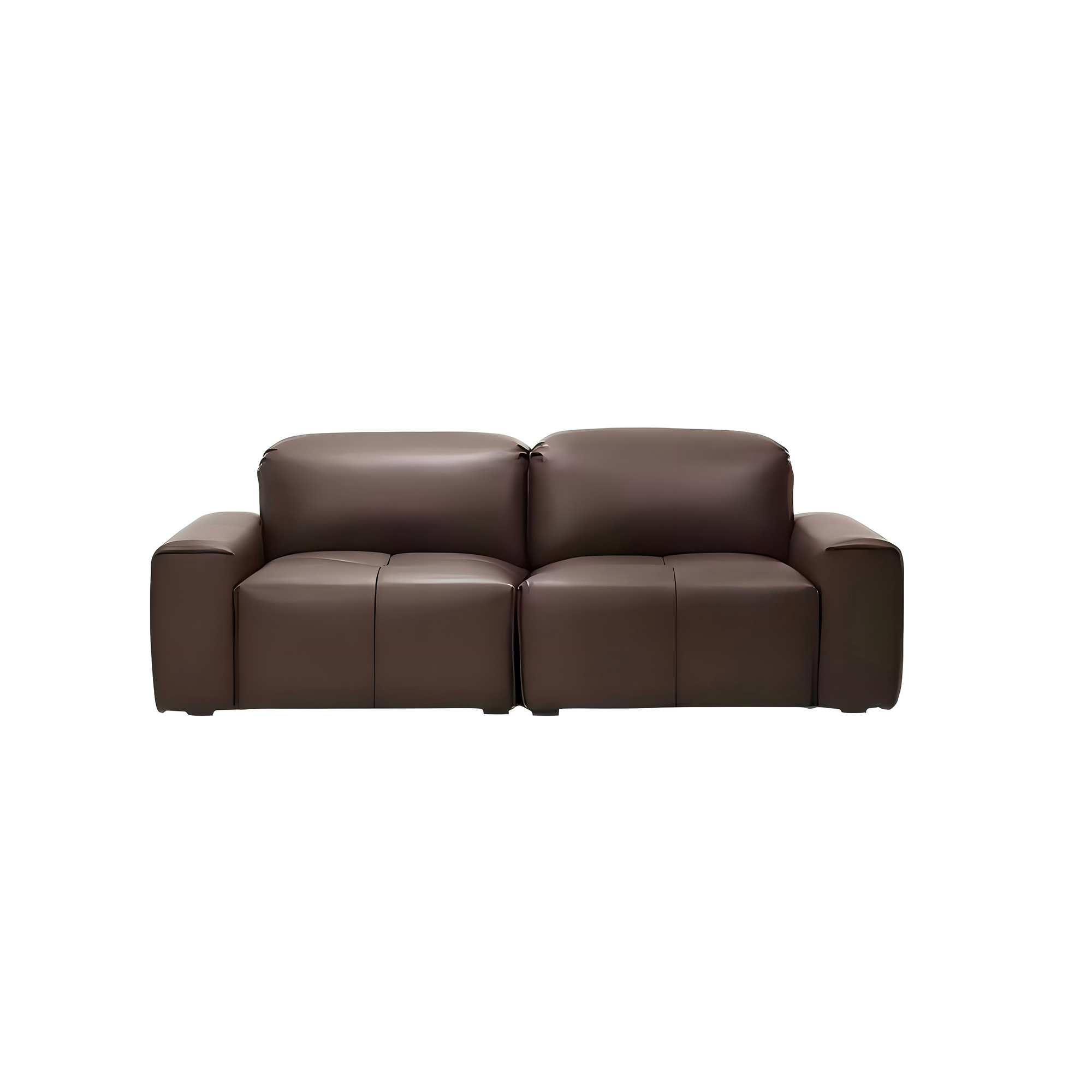 Canapé inclinable en cuir marron Nero