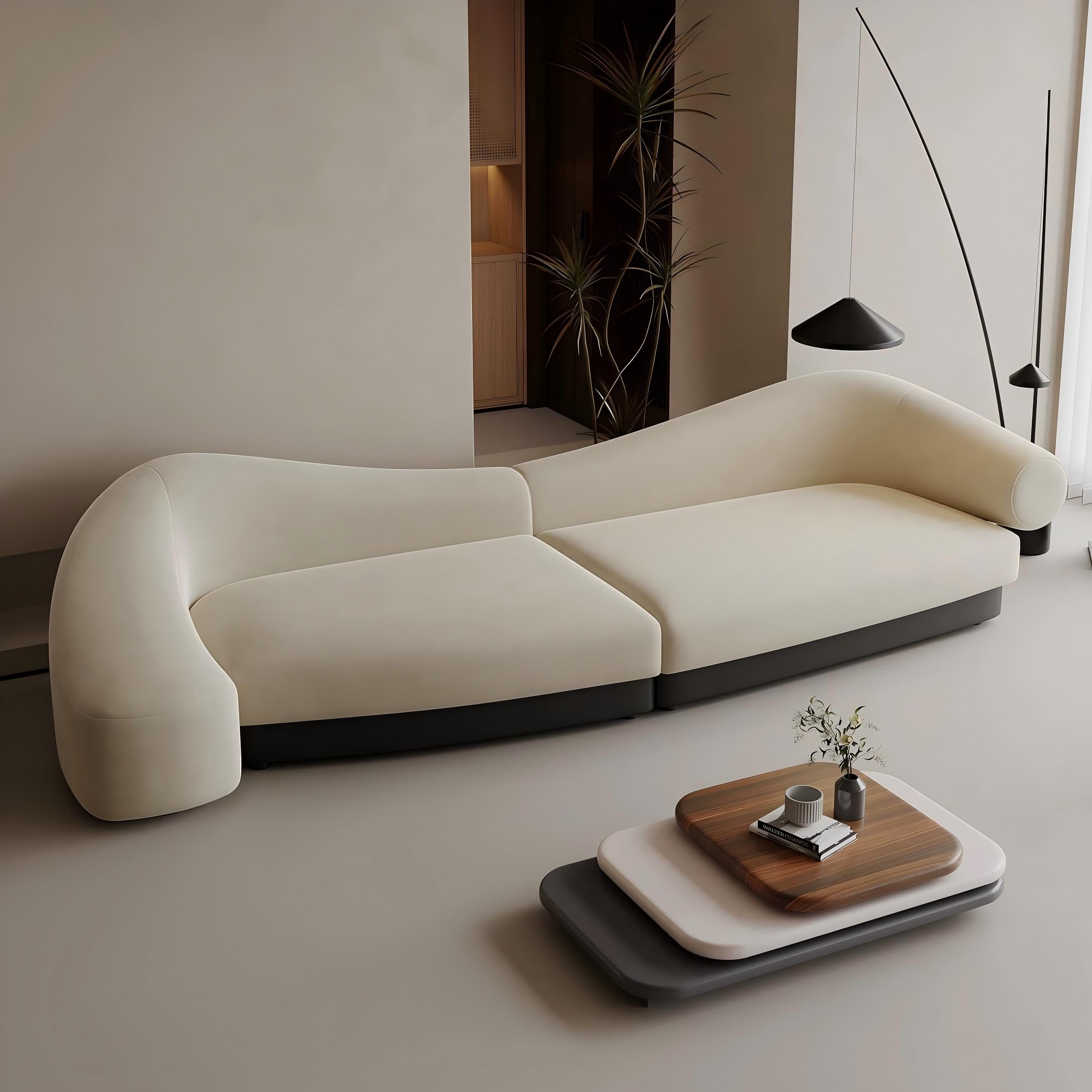 Arcana Curved Premium Velvet Sofa