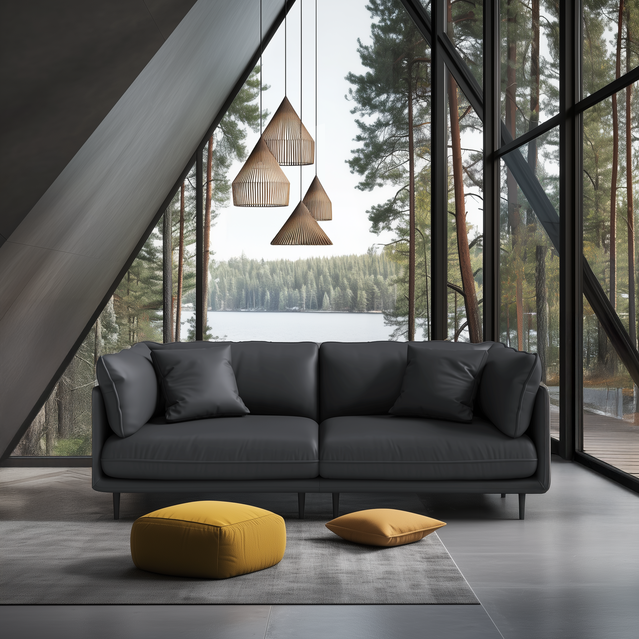 Vanilla White Leather Sofa