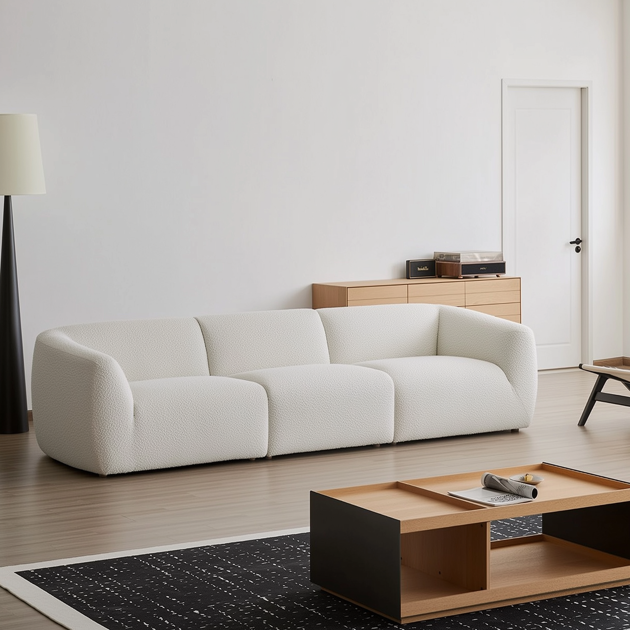 Snuggle Cloud Cream Boucle Sofa