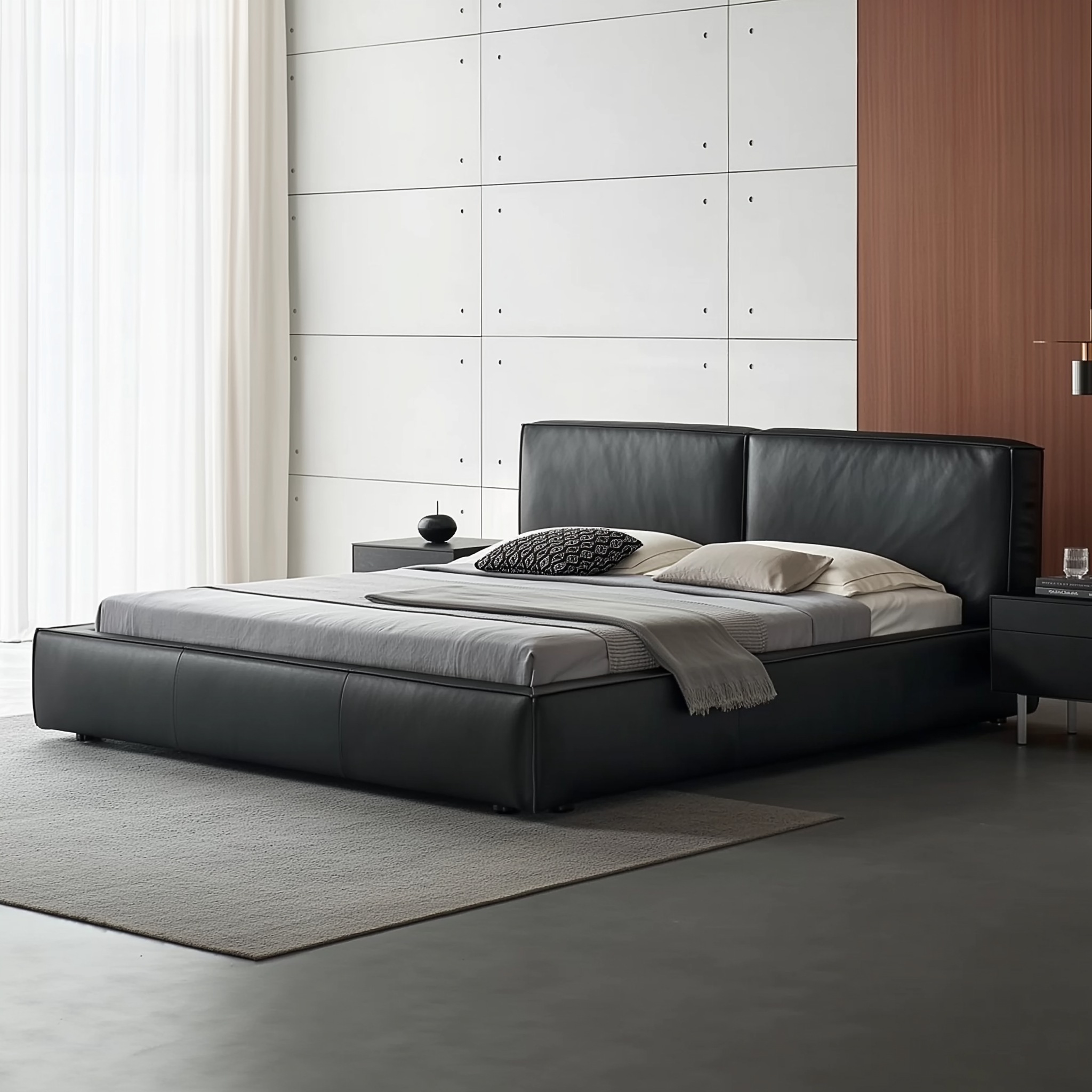 Pudding Leather Bed