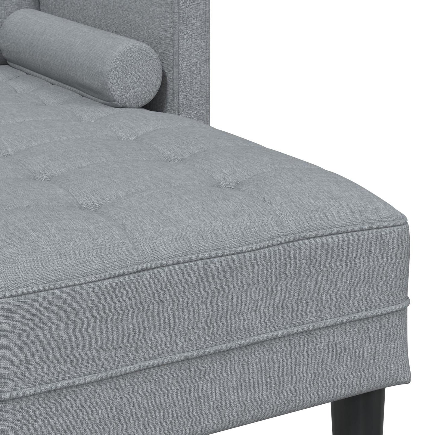 Ensemble de canapés 2/3 pièces vidaXL avec coussins, tissu noir/gris foncé/gris clair - 68,1 x 51,6 x 26,4
