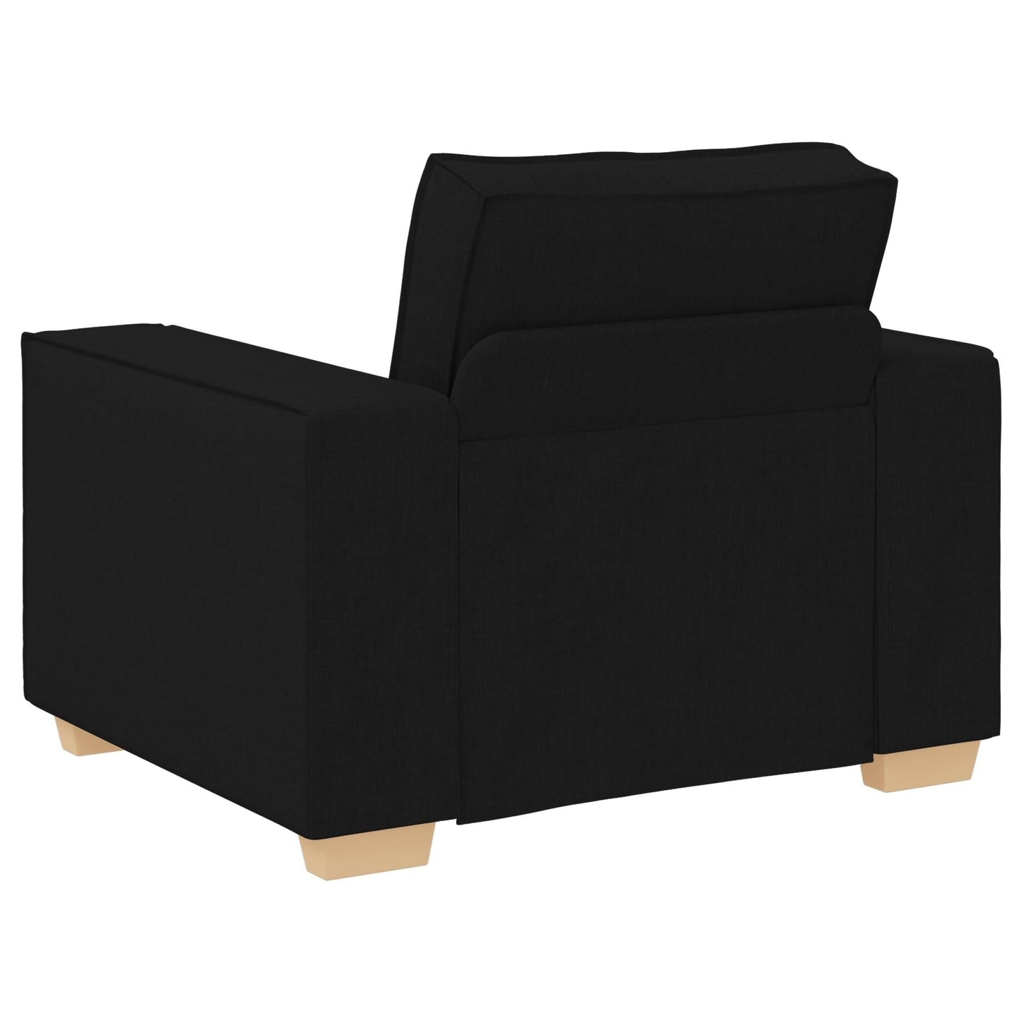 Ensemble de canapé 3 pièces vidaXL avec coussins, tissu noir/gris foncé - 39 x 30,7 x 33,1