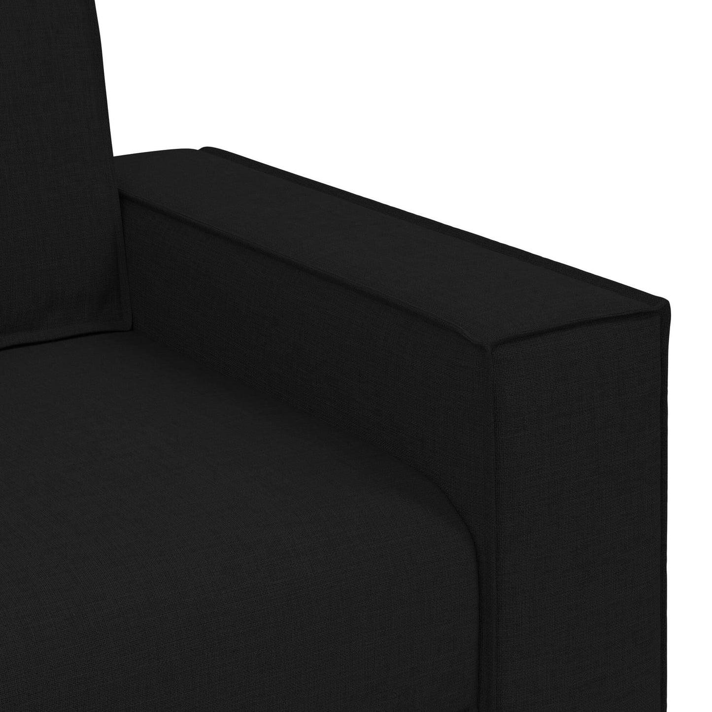 Ensemble de canapé 3 pièces vidaXL avec coussins, tissu noir/gris foncé - 39 x 30,7 x 33,1