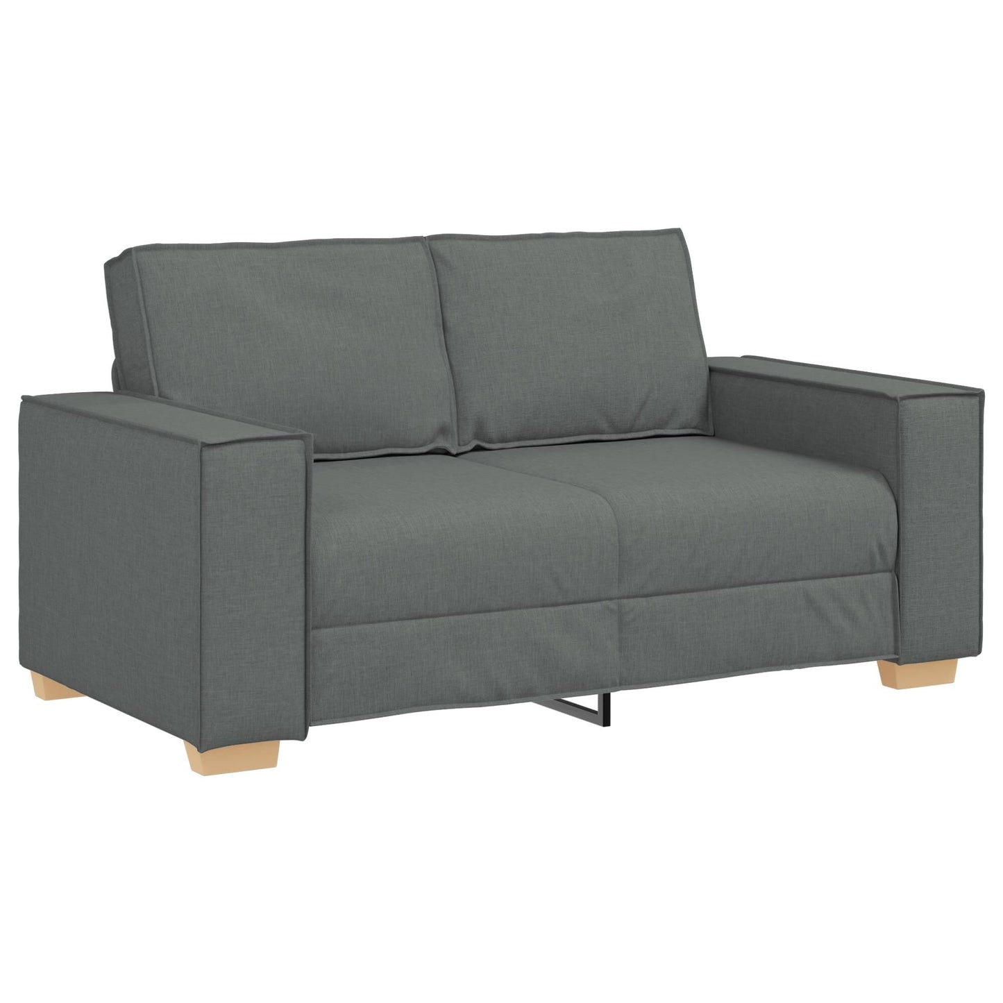 Ensemble de canapé 3 pièces vidaXL avec coussins, tissu noir/gris foncé - 39 x 30,7 x 33,1