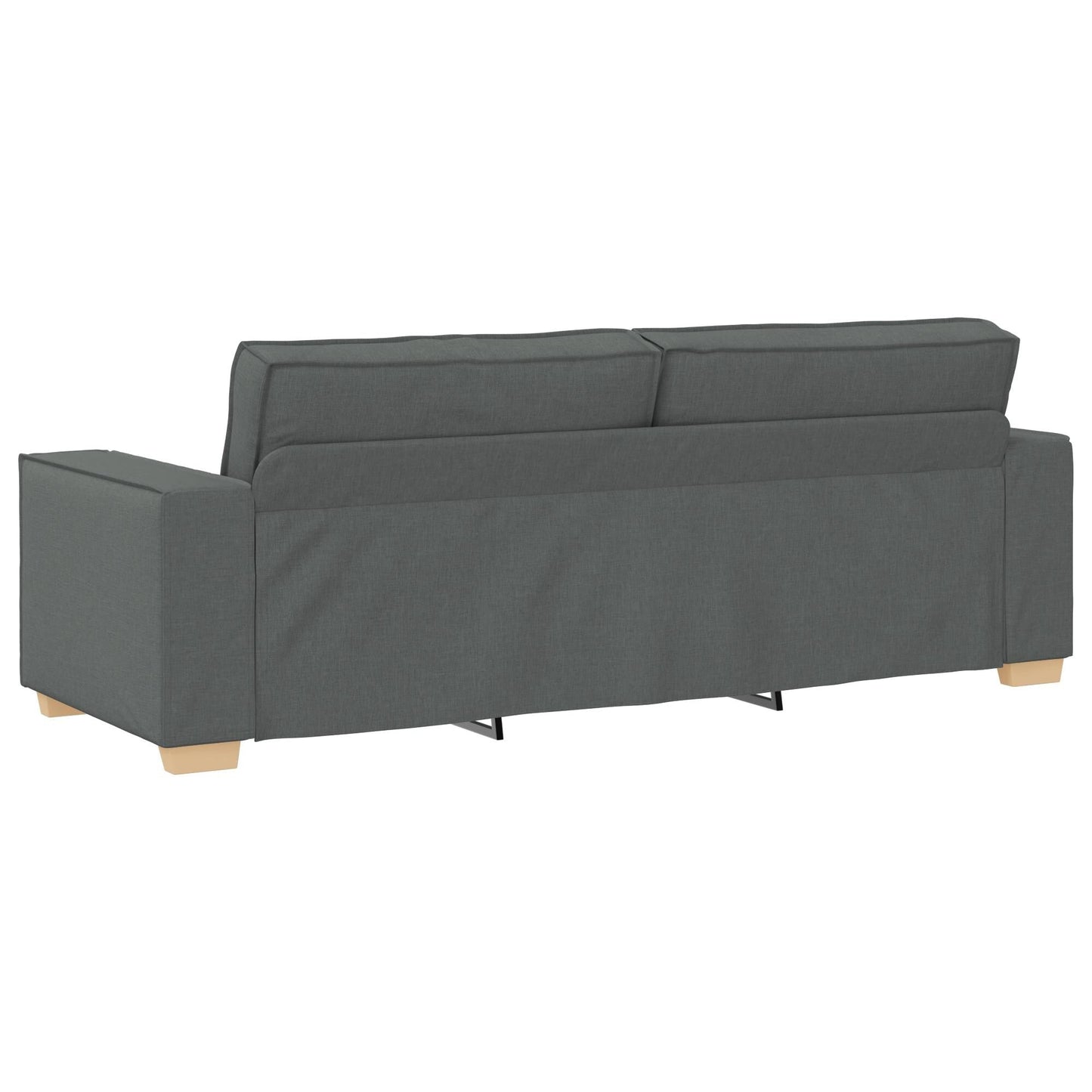 Ensemble de canapé 3 pièces vidaXL avec coussins, tissu noir/gris foncé - 39 x 30,7 x 33,1