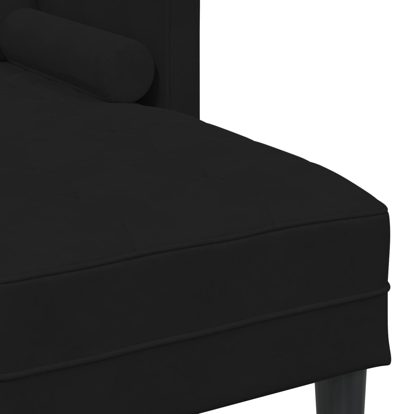 Canapé de jardin vidaXL en forme de L en velours noir/gris foncé/gris clair - 68,1 x 51,6 x 26,4