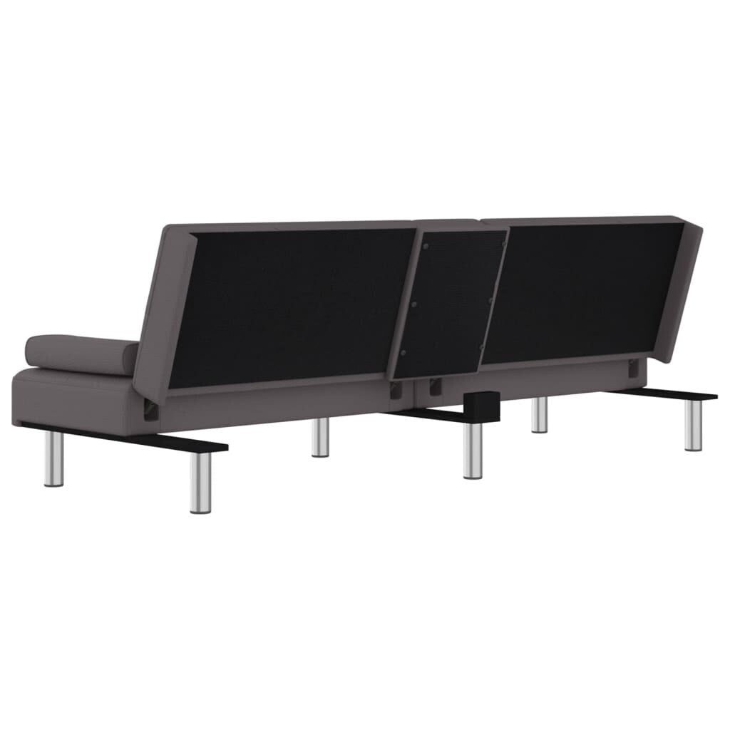 VidaXL Canapé-lit pliable avec porte-gobelets en similicuir - 78,7 x 35 x 27,6