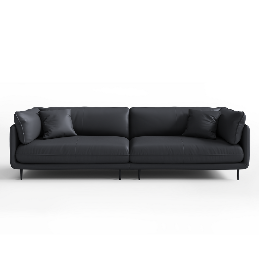 Vanilla White Leather Sofa