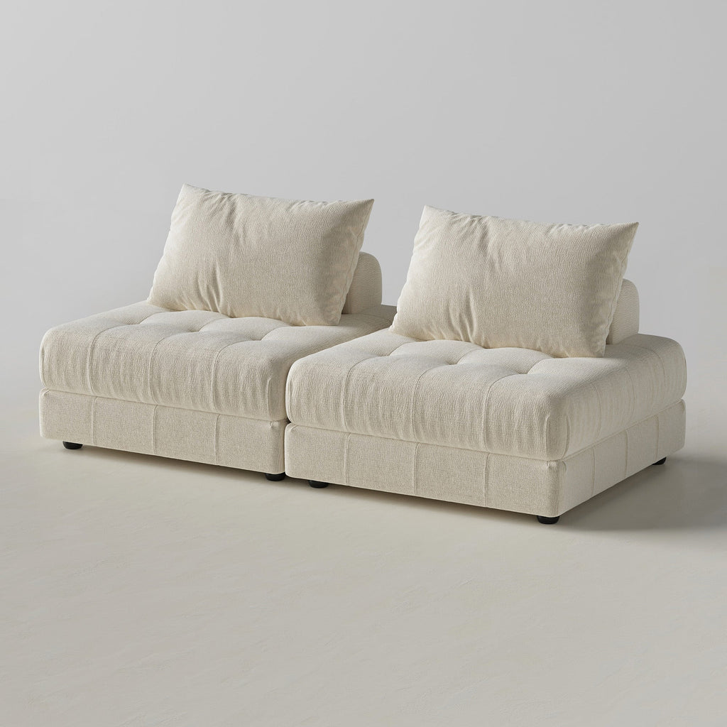 Block Modular White Sectional