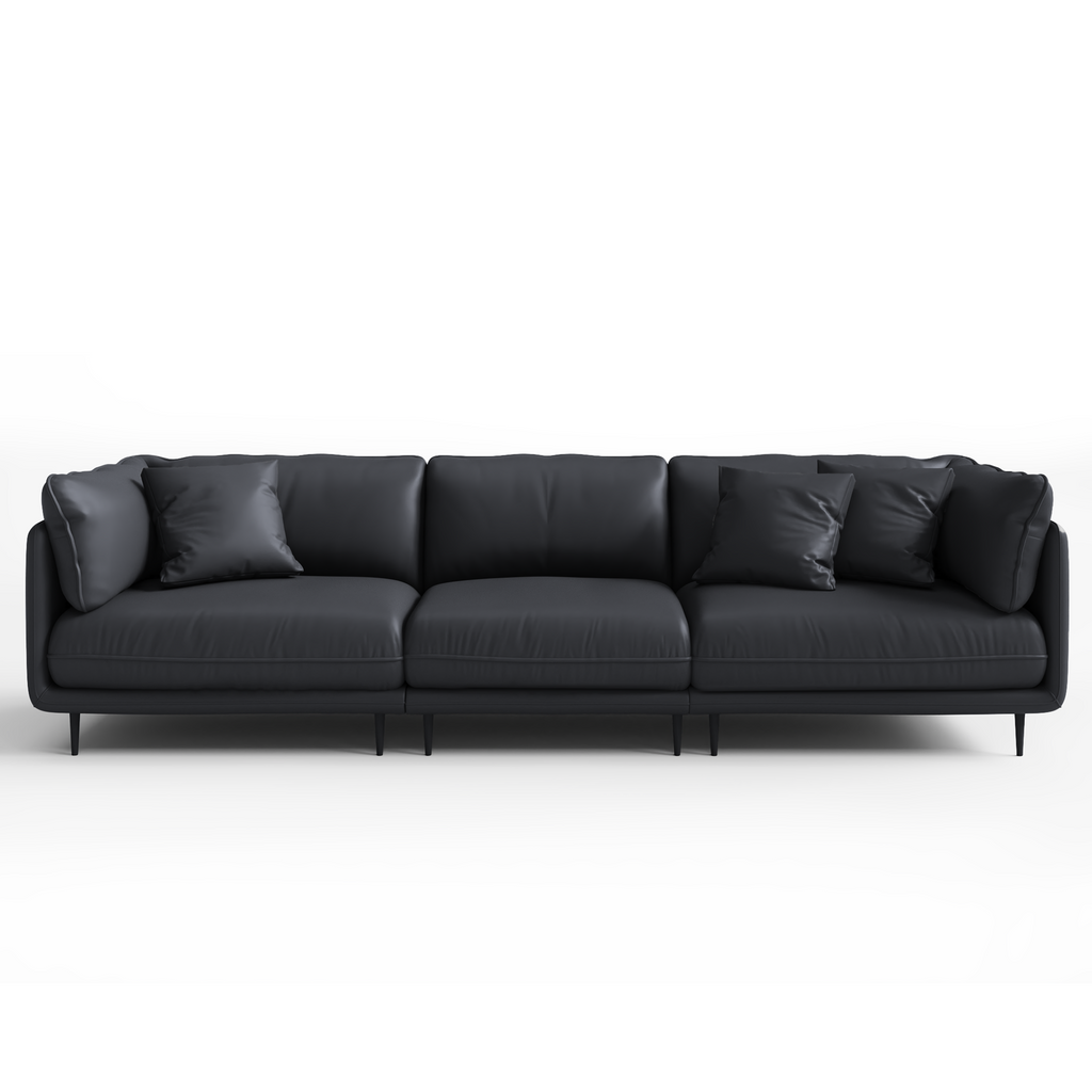 Vanilla White Leather Sofa