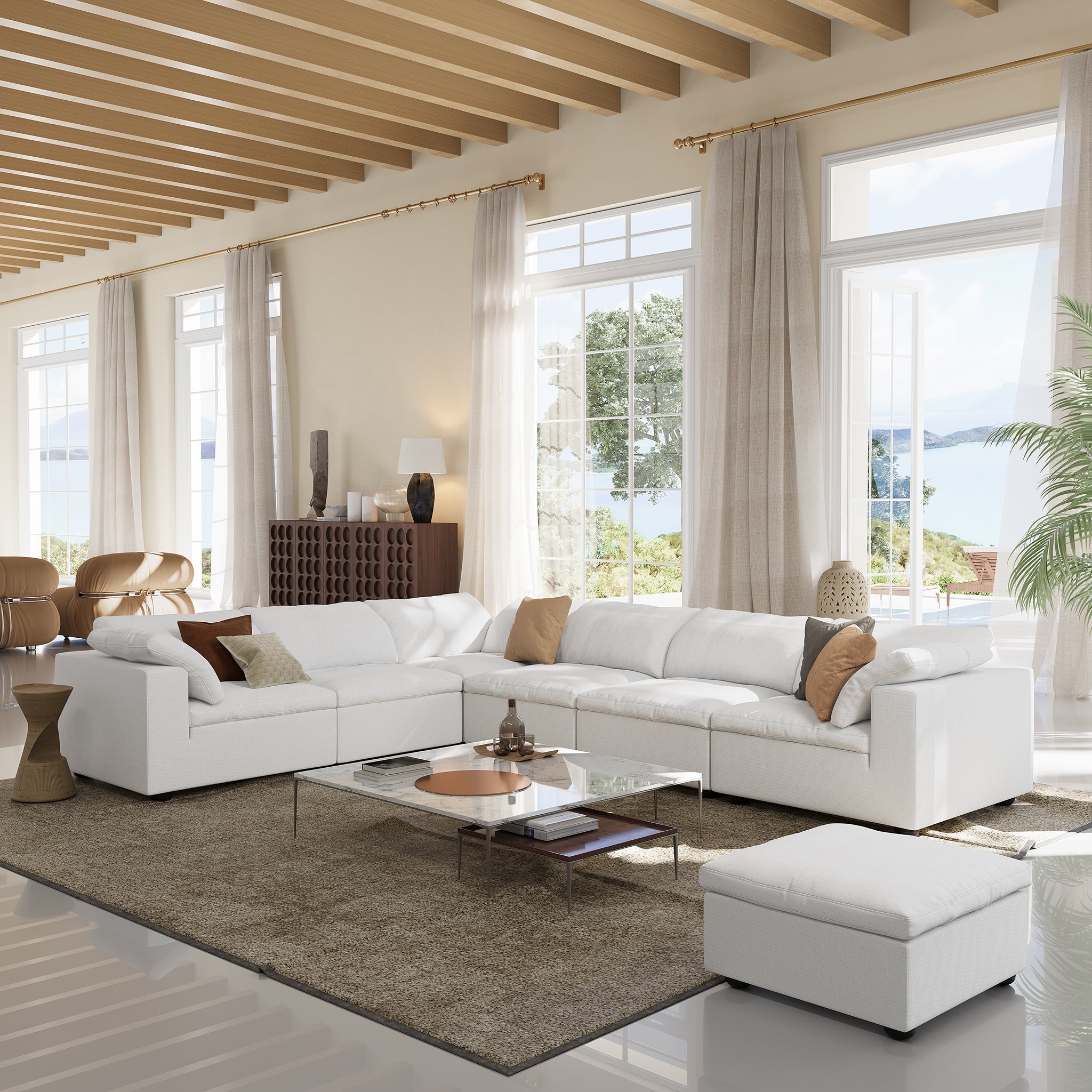 Sectionnel de coin tendre Wabi-Sabi