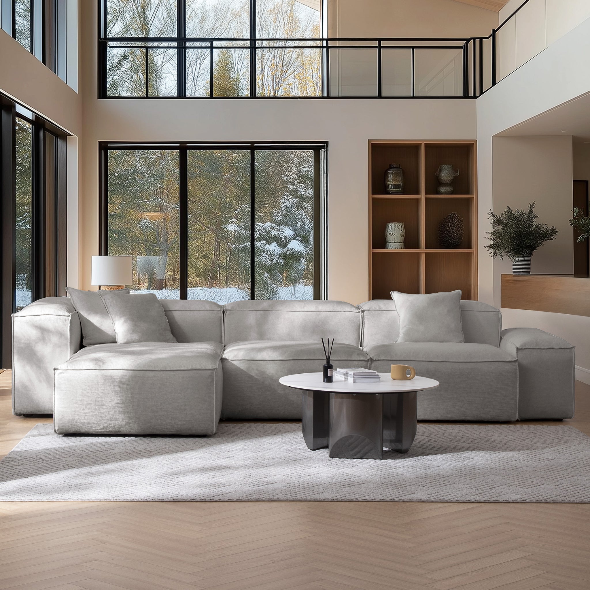 Freedom Modular Gray Sectional Sofa
