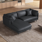 Vanilla Brown Leather Sectional
