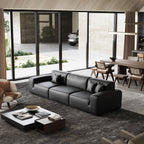 Domus Modular Dark Gray Leather Sofa