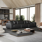 Domus Modular Khaki Leather Sofa
