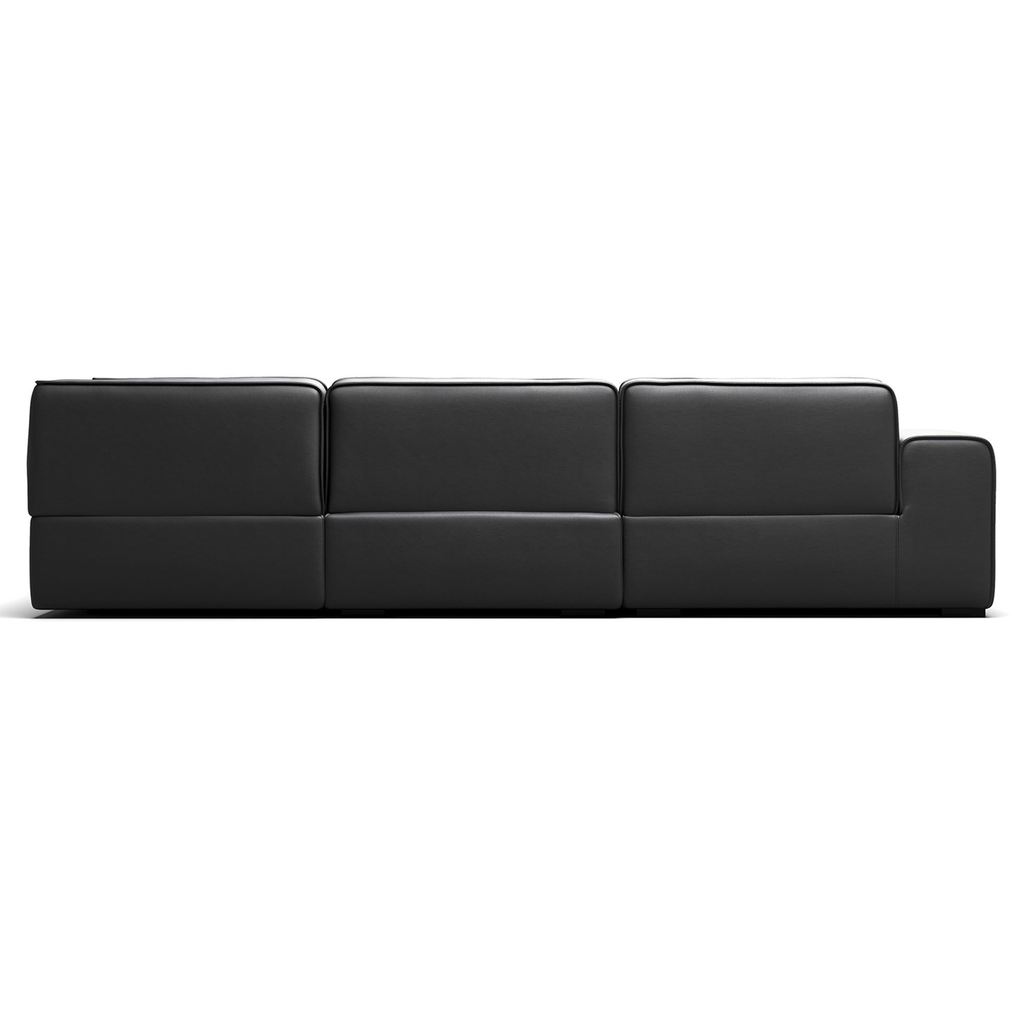 Domus Modular Beige Leather U-Shaped Sectional