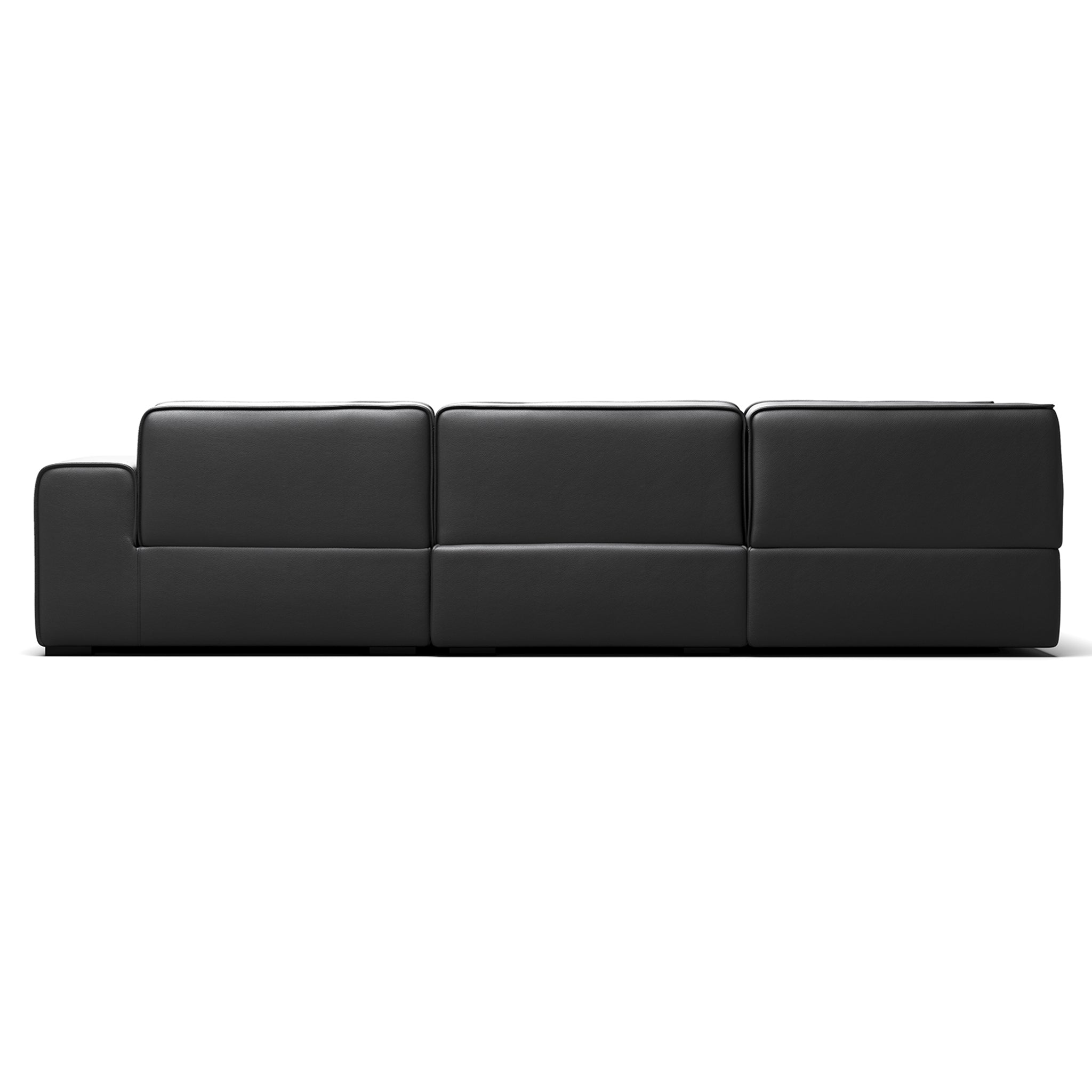 Domus Modular Beige Leather U-Shaped Sectional